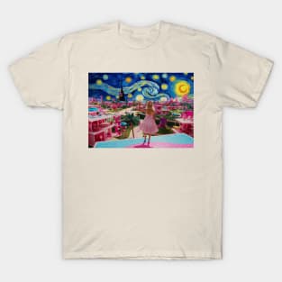 Van Gogh Style Barbie T-Shirt